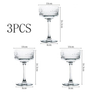 Thumbnail for Stylish Carved Cocktail Glass Set - Casatrail.com