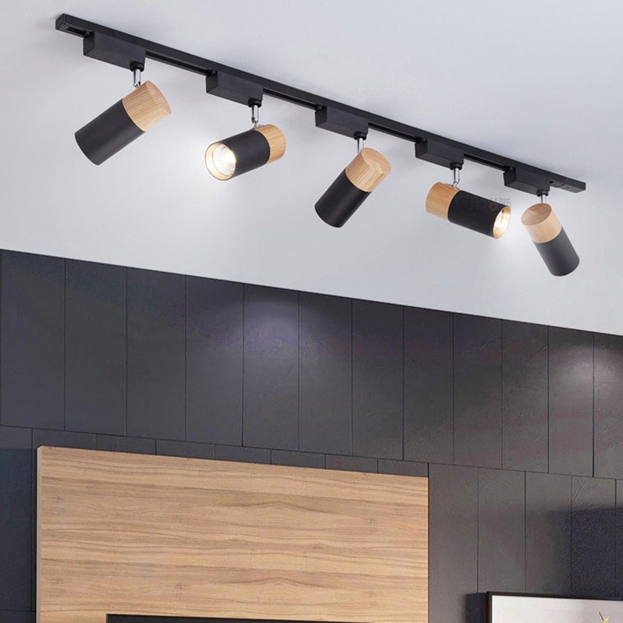 Stylish Nordic Wooden LED Track Light - Casatrail.com