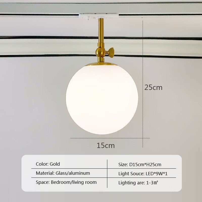 Stylish Rotatable LED Glass Track Lights for Home Decor - Casatrail.com