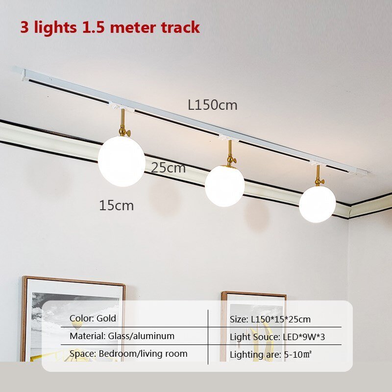 Stylish Rotatable LED Glass Track Lights for Home Decor - Casatrail.com