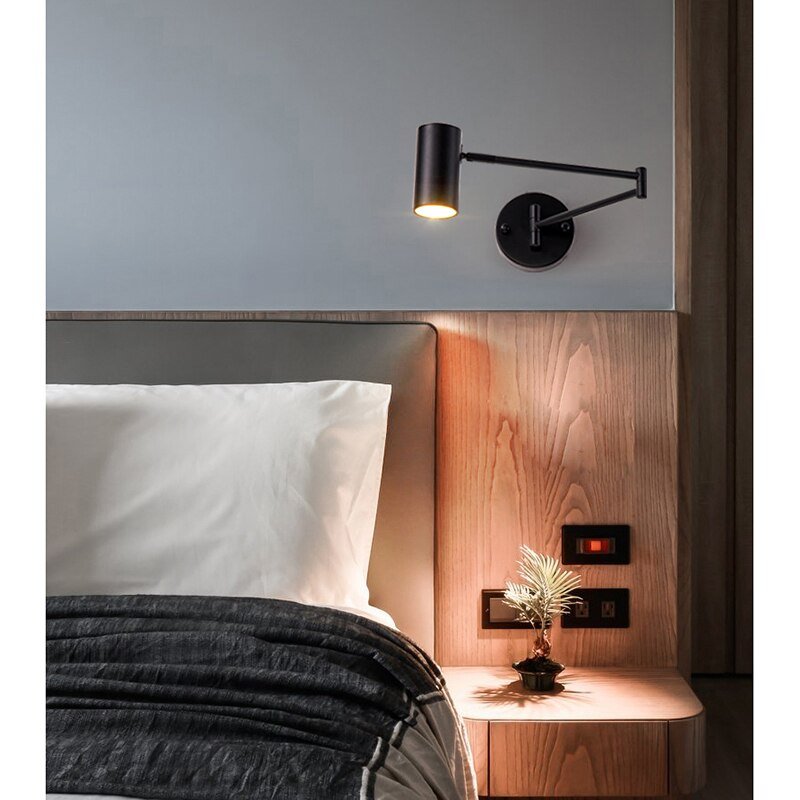 Stylish Swing Arm Wall Lamp for Bedroom and Living Room - Casatrail.com