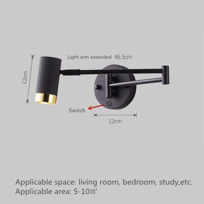 Stylish Telescopic LED Wall Lamp for Bedside Lighting - Casatrail.com