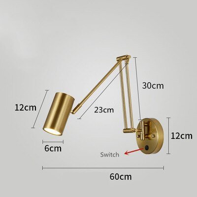 Stylish Telescopic LED Wall Lamp for Bedside Lighting - Casatrail.com