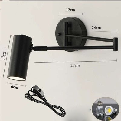 Stylish Telescopic LED Wall Lamp with Switch - Casatrail.com