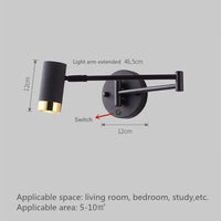 Thumbnail for Stylish Telescopic LED Wall Lamp with Switch - Casatrail.com