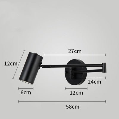 Stylish Telescopic LED Wall Lamp with Switch - Casatrail.com