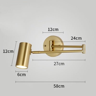 Stylish Telescopic LED Wall Lamp with Switch - Casatrail.com