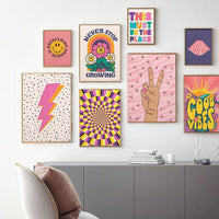 Thumbnail for Sun Canvas Flowers Hand Lips Wall Art - Casatrail.com