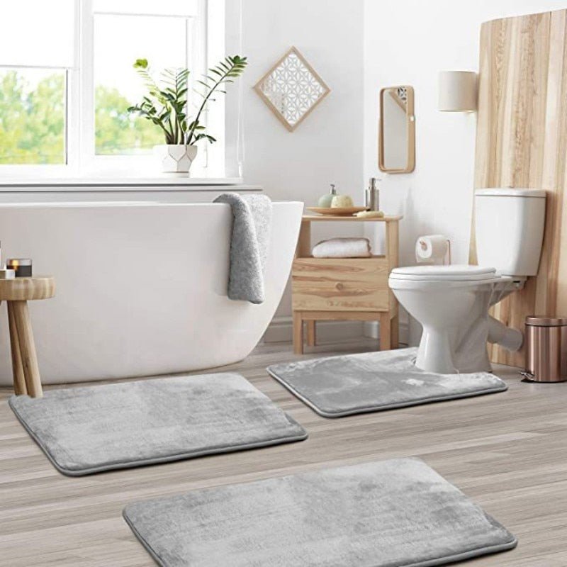 Super Soft Non - slip Velvet Bath Set for Bathroom - Casatrail.com