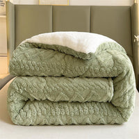 Thumbnail for Super Thick Winter Warm Blanket with Artificial Lamb Cashmere for Bed - Casatrail.com