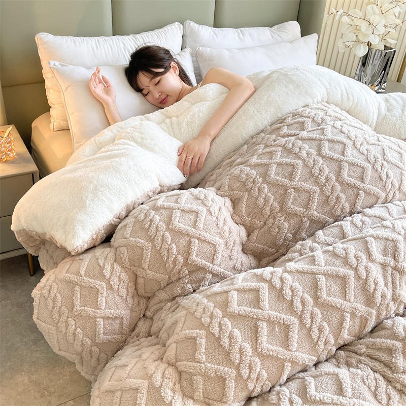 Super Thick Winter Warm Blanket with Artificial Lamb Cashmere for Bed - Casatrail.com