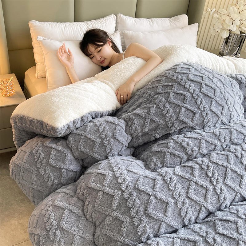 Super Thick Winter Warm Blanket with Artificial Lamb Cashmere for Bed - Casatrail.com