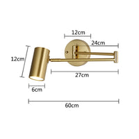 Thumbnail for Swing Arm LED Wall Lamp for Modern Bedside Lighting - Casatrail.com