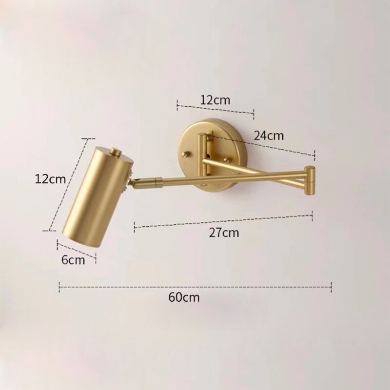 Swing Arm LED Wall Lamp for Modern Bedside Lighting - Casatrail.com