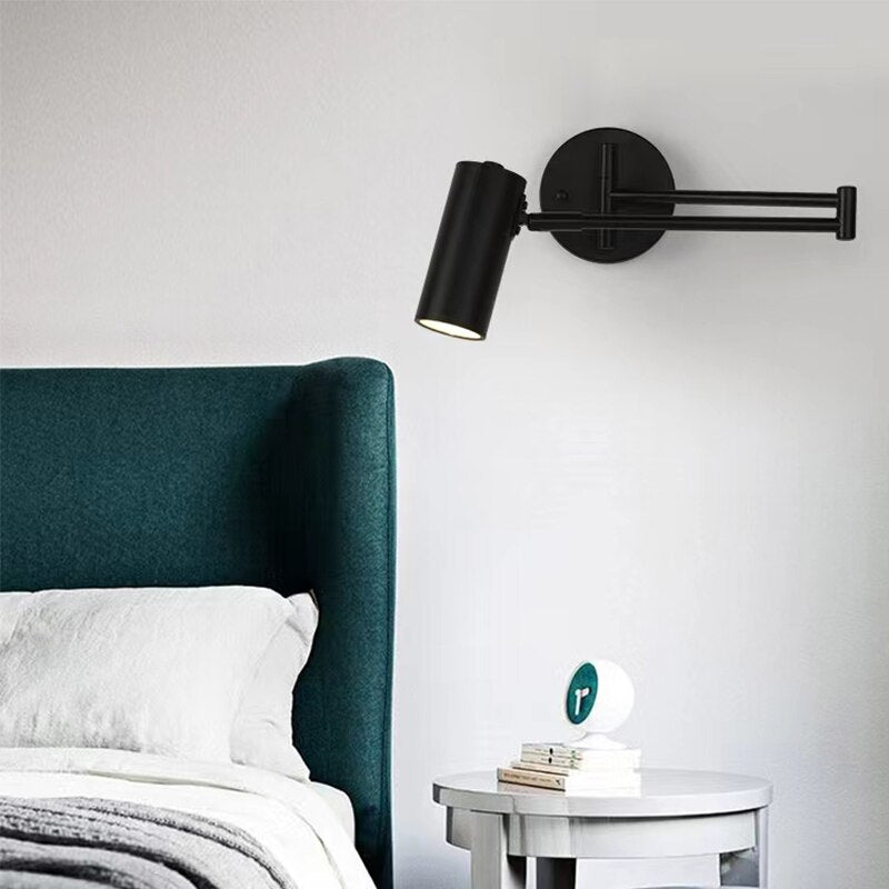 Swing Arm LED Wall Lamp for Modern Bedside Lighting - Casatrail.com