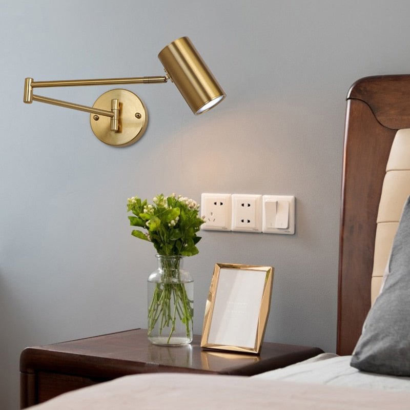 Swing Long Arm LED Wall Lamps with Modern Touch Sensor - Casatrail.com