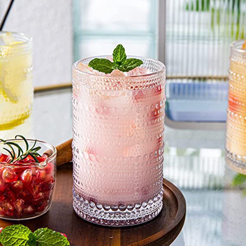 Tall Vintage Crystal Tumblers Set for Iced Beverages - Casatrail.com