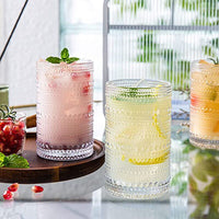 Thumbnail for Tall Vintage Crystal Tumblers Set for Iced Beverages - Casatrail.com