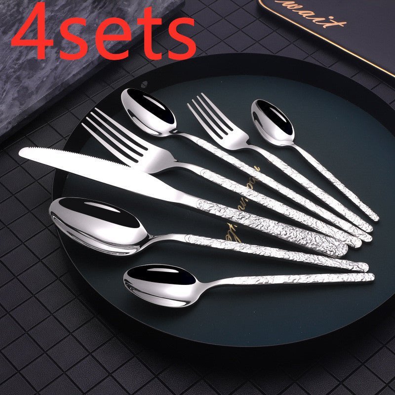 Textured Handle Steak Cutlery Set - Casatrail.com