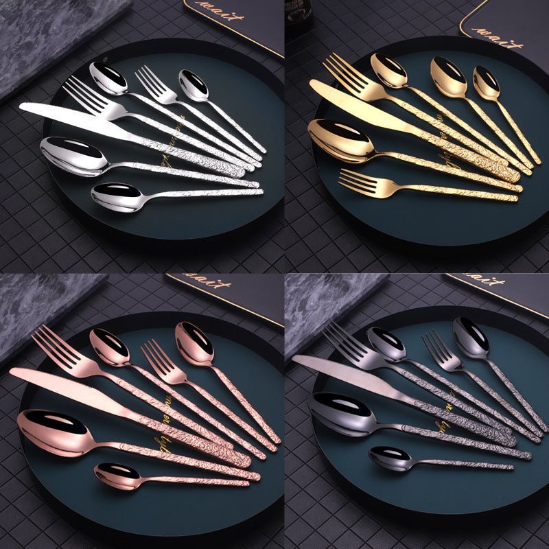 Textured Handle Steak Cutlery Set - Casatrail.com