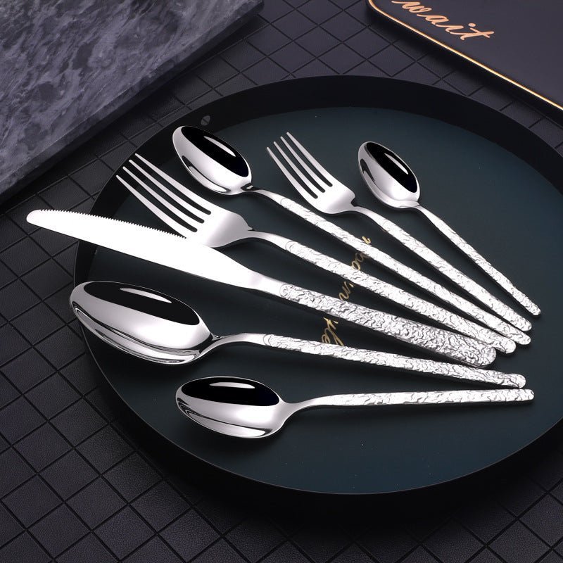 Textured Handle Steak Cutlery Set - Casatrail.com