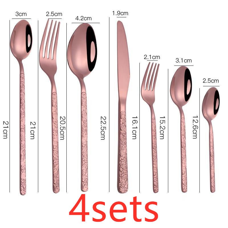 Textured Handle Steak Cutlery Set - Casatrail.com