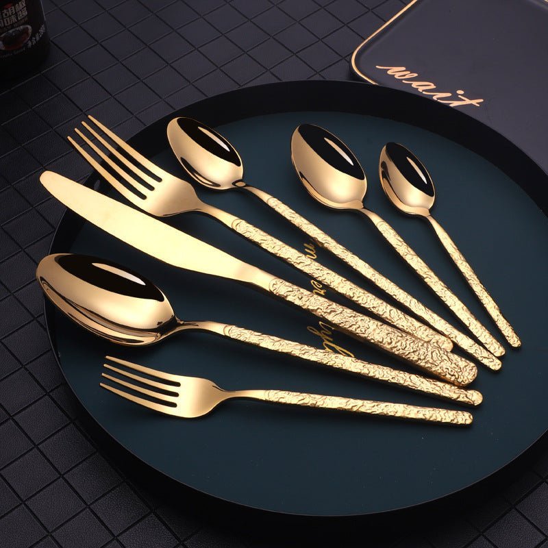 Textured Handle Steak Cutlery Set - Casatrail.com