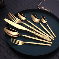 Thumbnail for Textured Handle Steak Cutlery Set - Casatrail.com