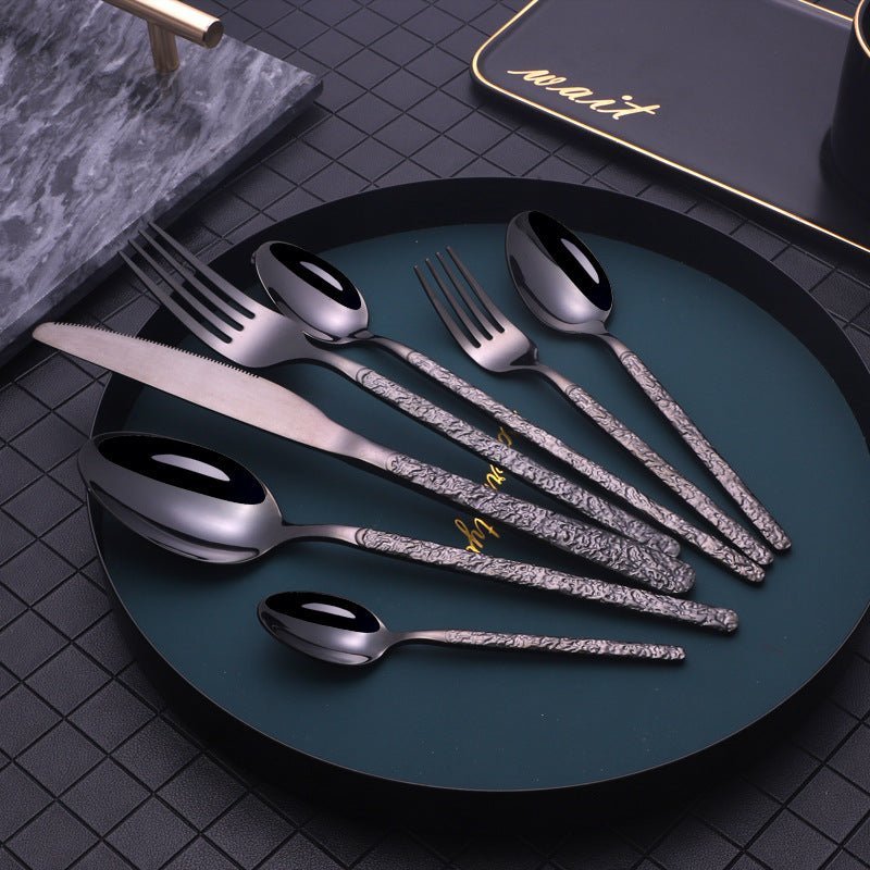 Textured Handle Steak Cutlery Set - Casatrail.com