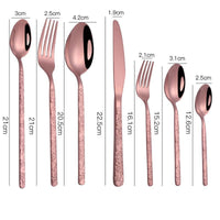 Thumbnail for Textured Handle Steak Cutlery Set - Casatrail.com