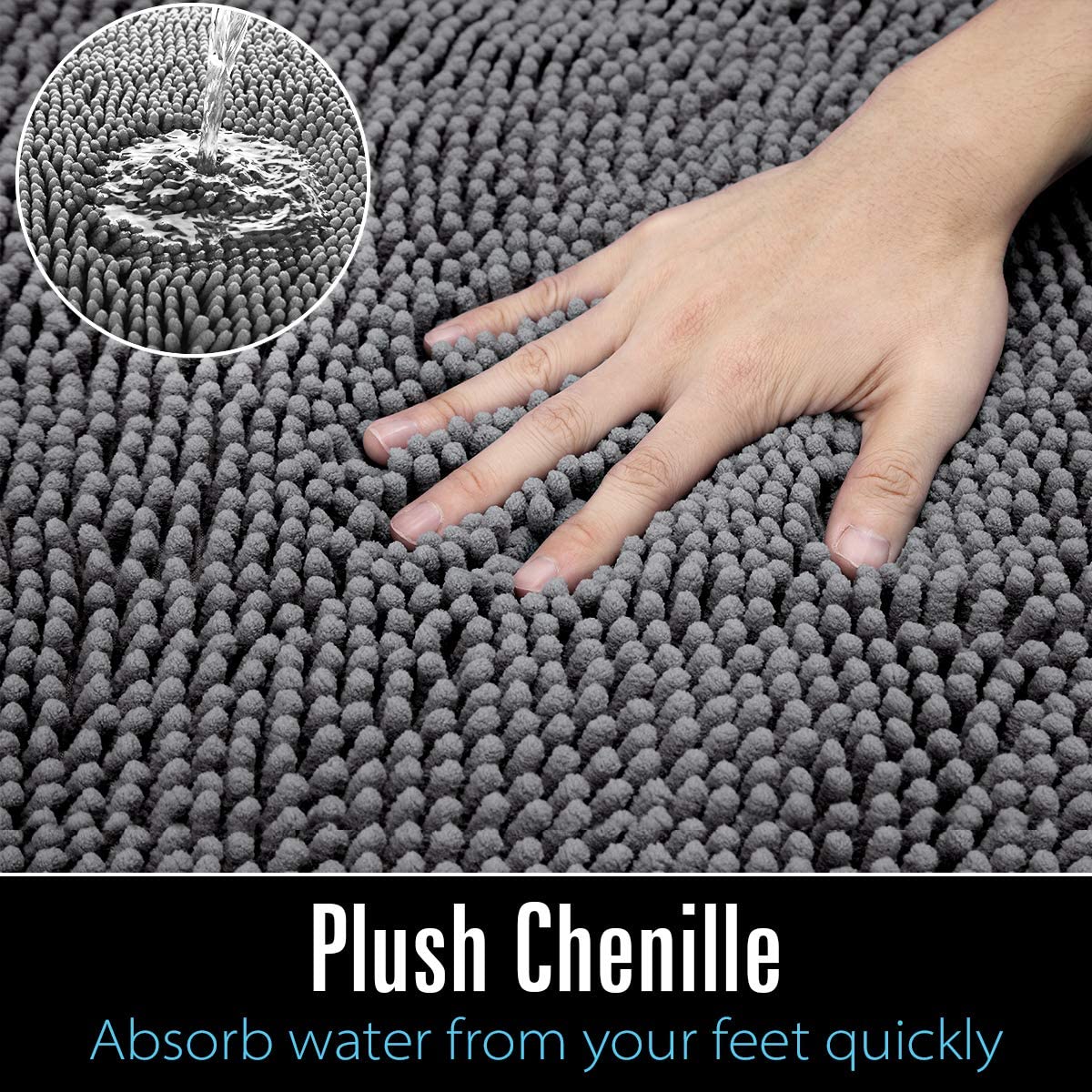 Thick Chenille Bathroom Anti - Slip Bath Mat - Casatrail.com