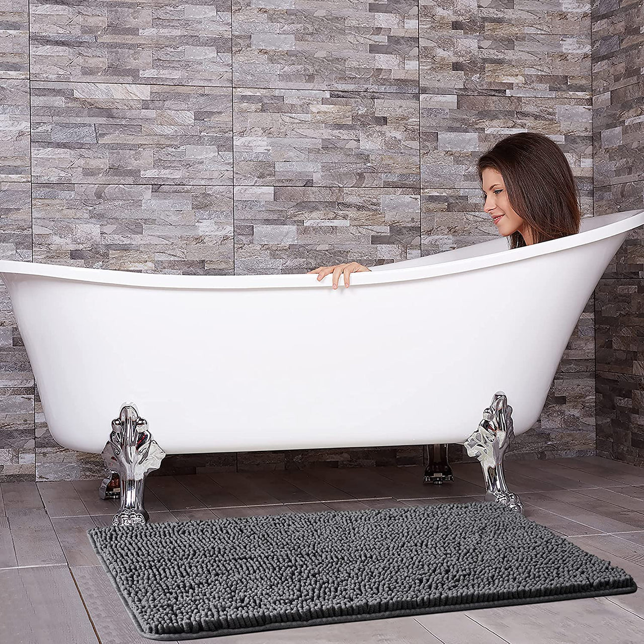 Thick Chenille Bathroom Anti - Slip Bath Mat - Casatrail.com