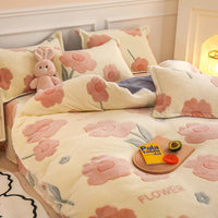 Thumbnail for Thick Fleece Flannel Duvet Cover for Winter Bedding Set - Casatrail.com