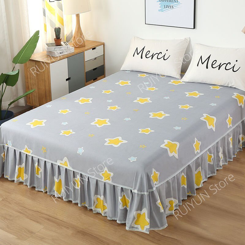 Thicken Bed Skirt with Lace Decor - Casatrail.com
