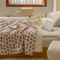 Thumbnail for Thickened Flower Pattern Fleece Blanket - Casatrail.com