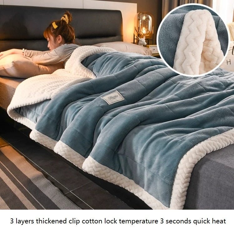 Thickened Lamb Coral Velvet Quilt - Casatrail.com