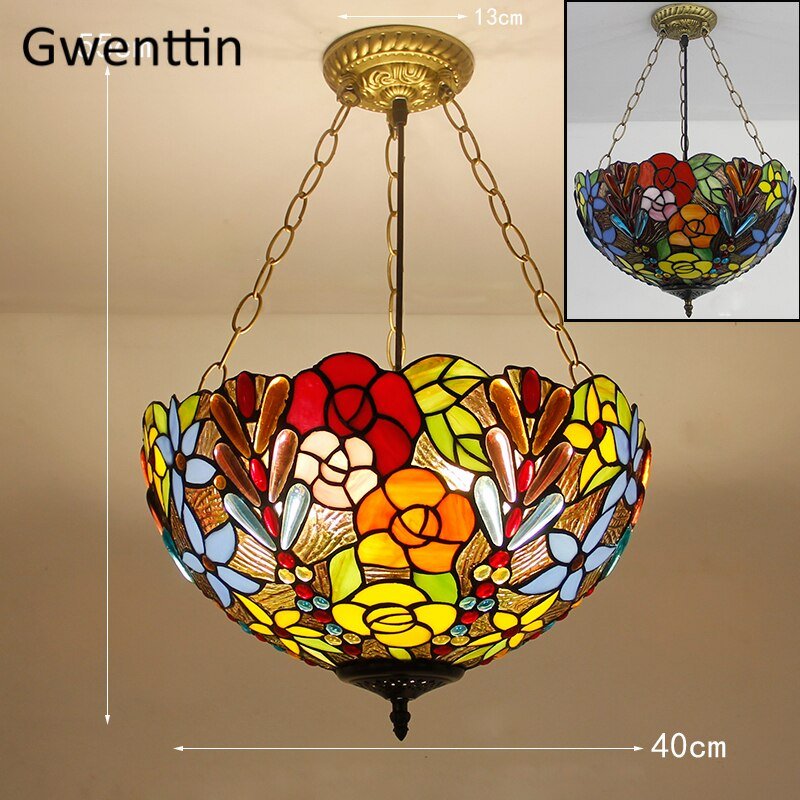 Tiffany Stained Glass Pendant Light - Casatrail.com