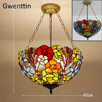 Thumbnail for Tiffany Stained Glass Pendant Light - Casatrail.com