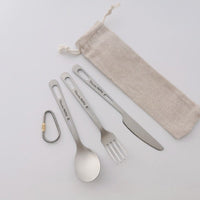 Thumbnail for Titanium Tableware Set - Ultralight Portable Cutlery - Casatrail.com