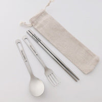 Thumbnail for Titanium Tableware Set - Ultralight Portable Cutlery - Casatrail.com