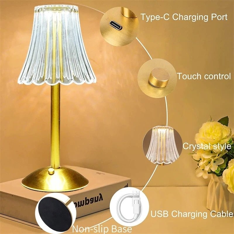 Touch LED Table Lamp with Dimming Feature - Casatrail.com