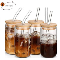 Thumbnail for Transparent Glass Cup with Straw - Casatrail.com