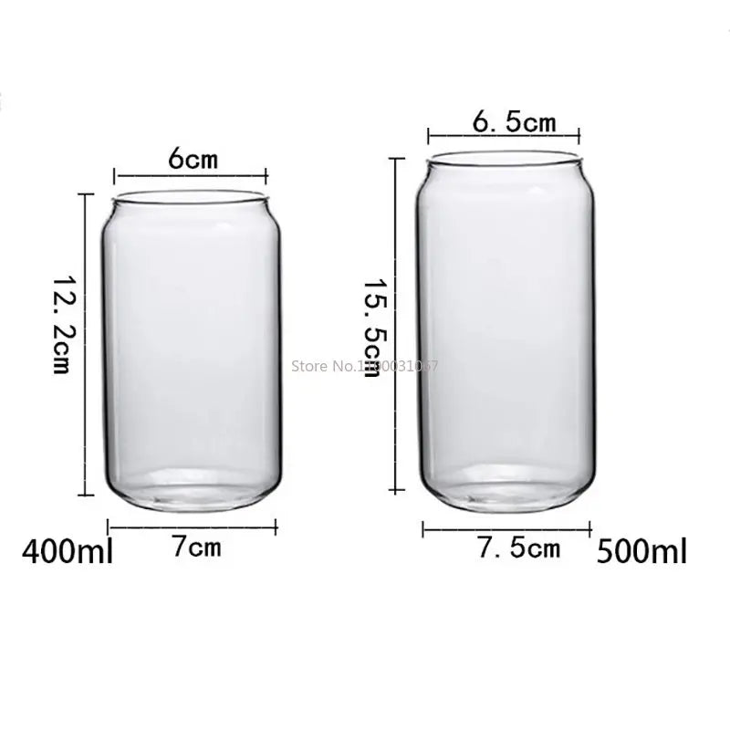 Transparent Glass Cup with Straw - Casatrail.com