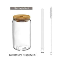 Thumbnail for Transparent Glass Cup with Straw - Casatrail.com