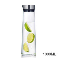 Thumbnail for Transparent Glass Juice Jug 900 - 1800ML with Stainless Steel Lid - Casatrail.com