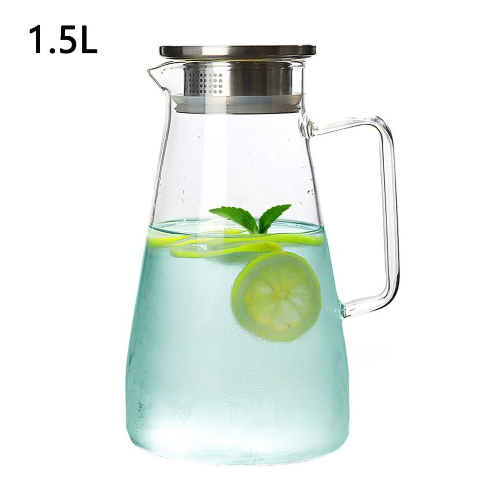 Transparent Glass Kettle with Large Capacity for Tea and Coffee - Casatrail.com