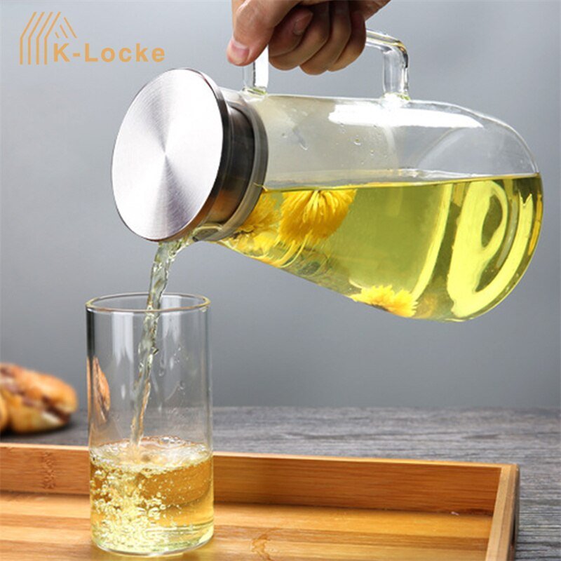 Transparent Glass Kettle with Large Capacity for Tea and Coffee - Casatrail.com