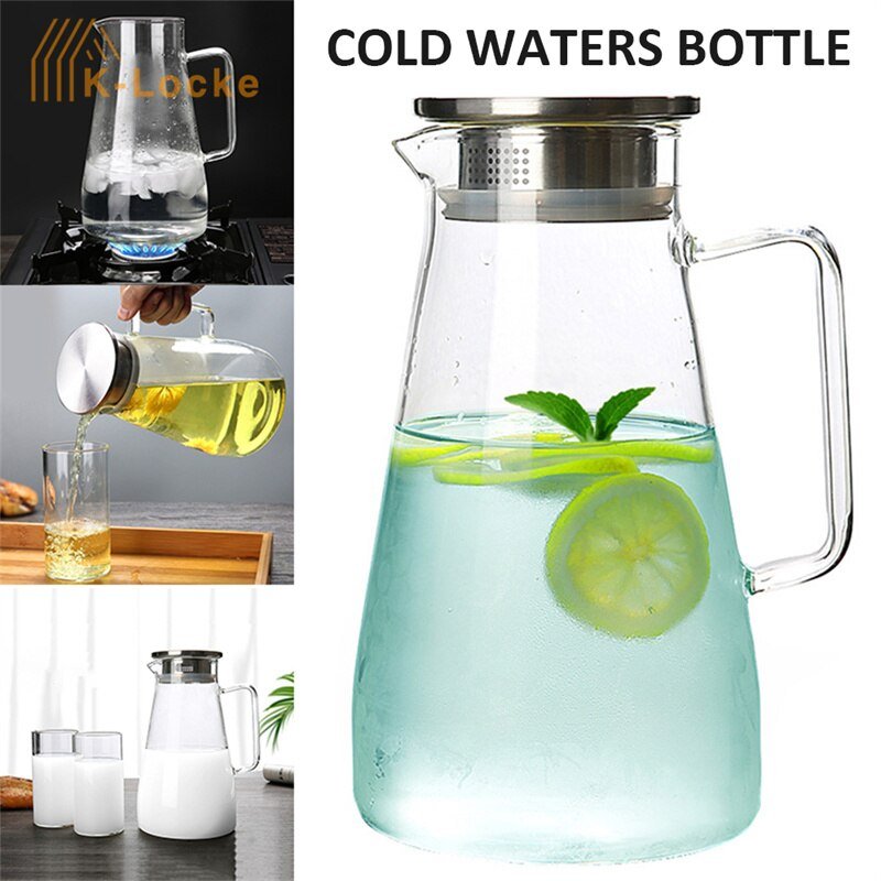 Transparent Glass Kettle with Large Capacity for Tea and Coffee - Casatrail.com