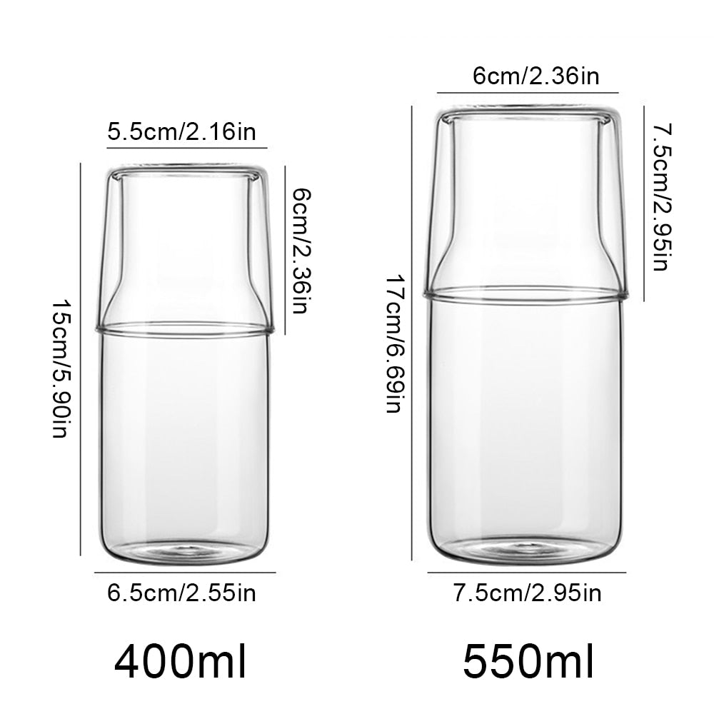 Transparent Water Carafe with Lid - Casatrail.com