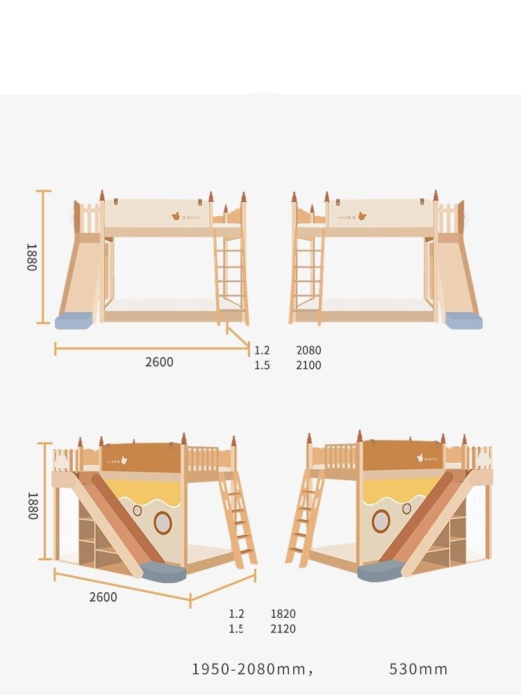 Treehouse Bunk Beds with Slide - Casatrail.com